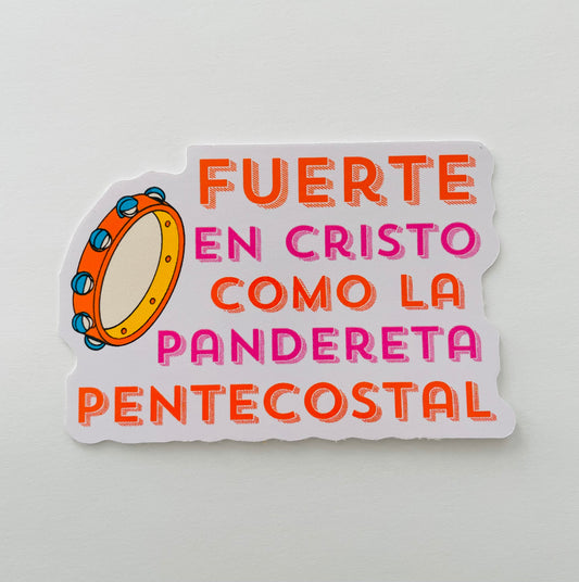 Pandereta Pentecostal Pegatina / Sticker