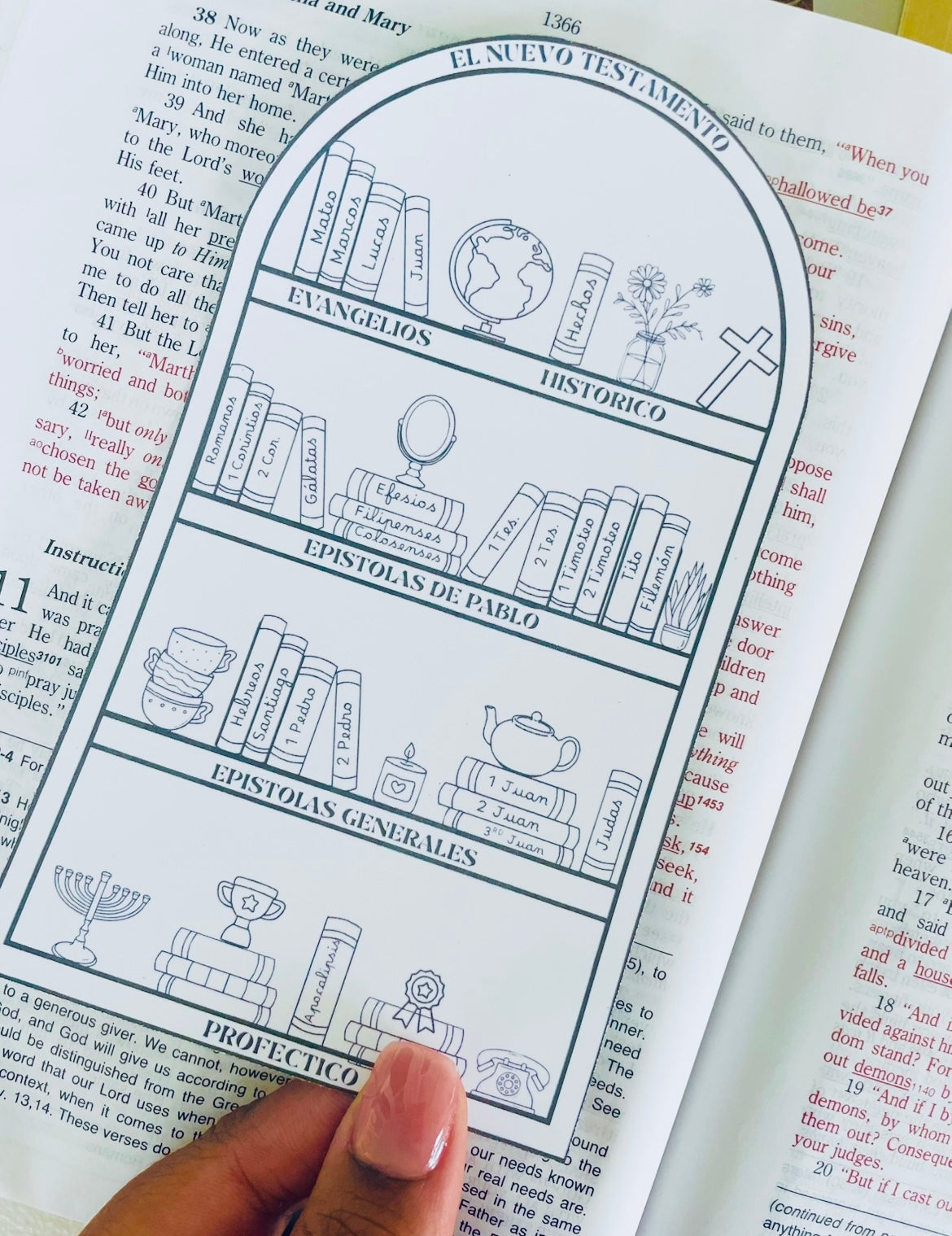 Pegatina de seguimiento de lectura de la Biblia para colorear 6.4" x 4"
