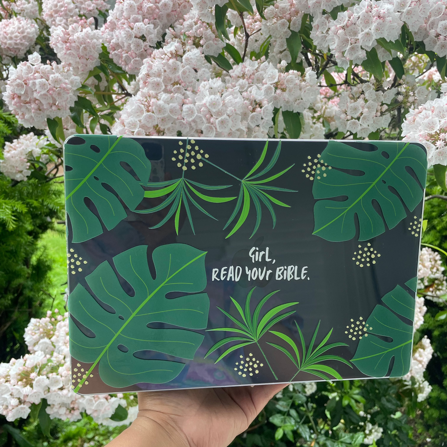 Girl, Read Your Bible Leaf Print MacBook Air Case 2020-2025