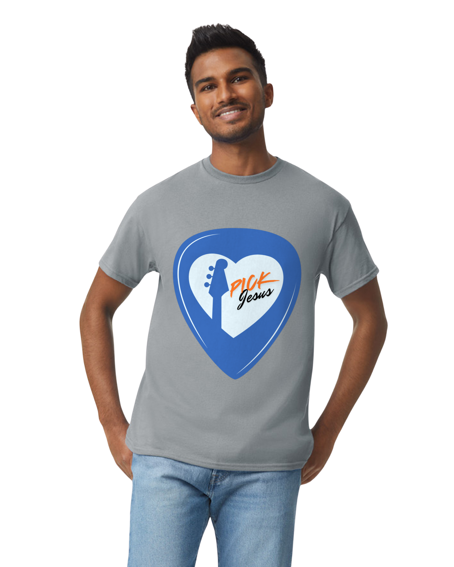 Pick Jesus Men's Christian T-Shirt Gray