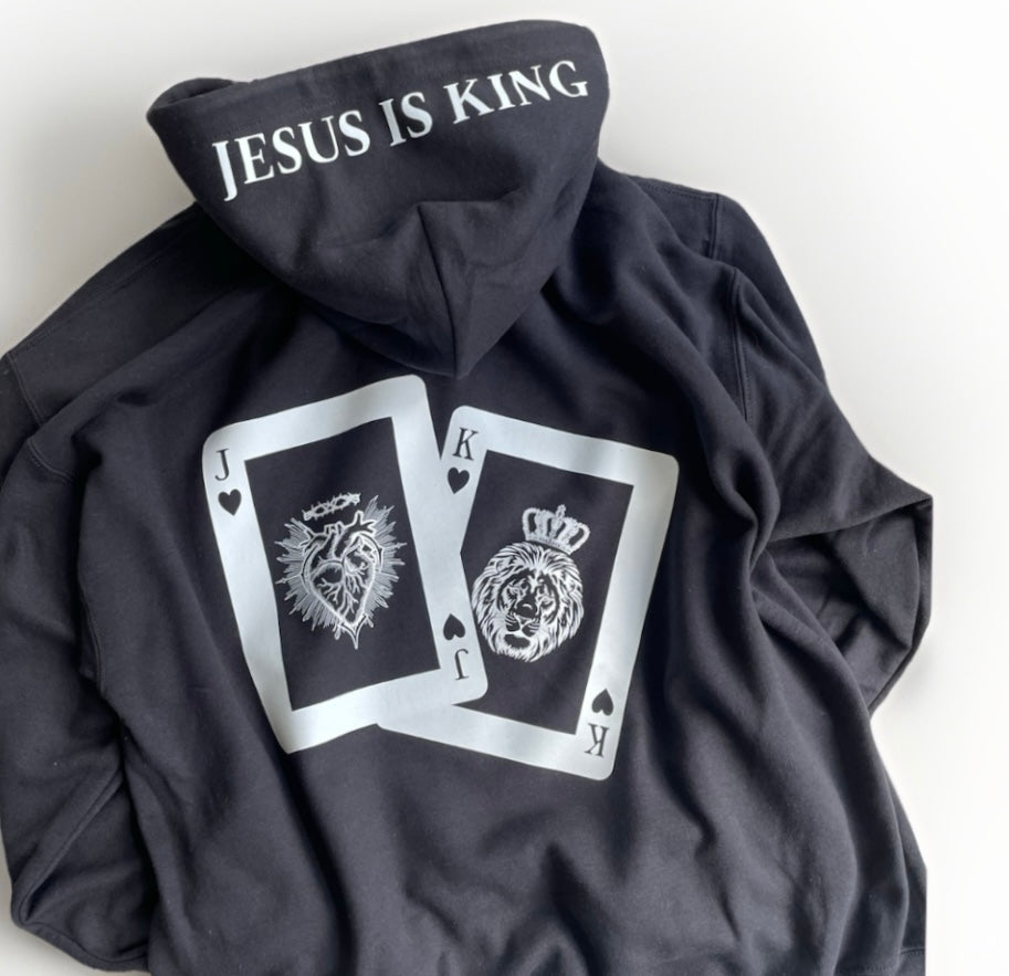 Jesus King of Hearts Hoodie Unisex