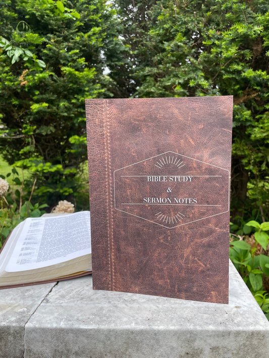 Bible Study & Sermons Notebook Leather Look