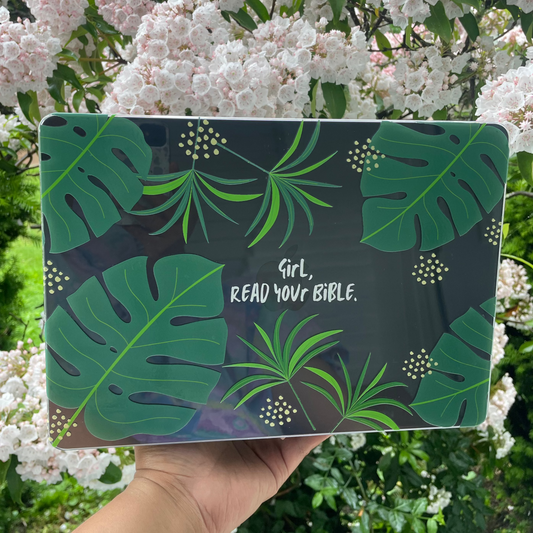 Girl, Read Your Bible Leaf Print MacBook Air Case 2020-2025