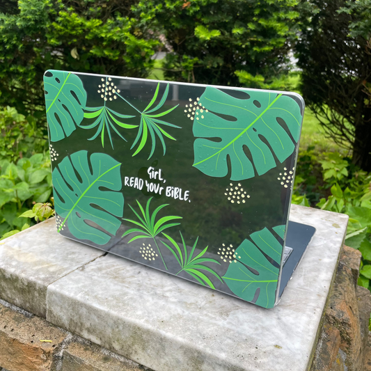 Girl, Read Your Bible Leaf Print MacBook Air Case 2020-2025