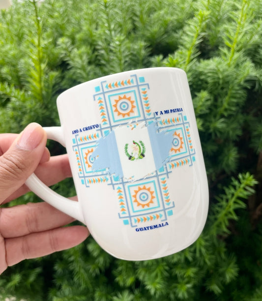 12 oz Amo a Cristo y a mi Patria Guatemala Taza / Mug I love Jesus and Guatemala (Copy)