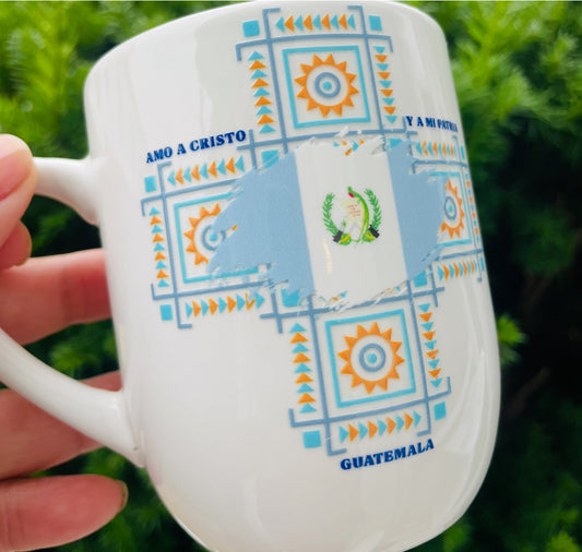 12 oz Amo a Cristo y a mi Patria Guatemala Taza / Mug I love Jesus and Guatemala (Copy)