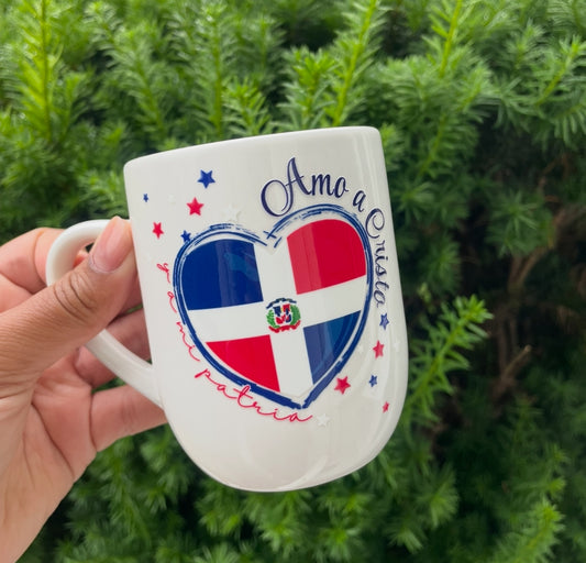 12 oz Amo a Cristo y a mi Patria DR Dominican Republic Taza / Mug (Copy)