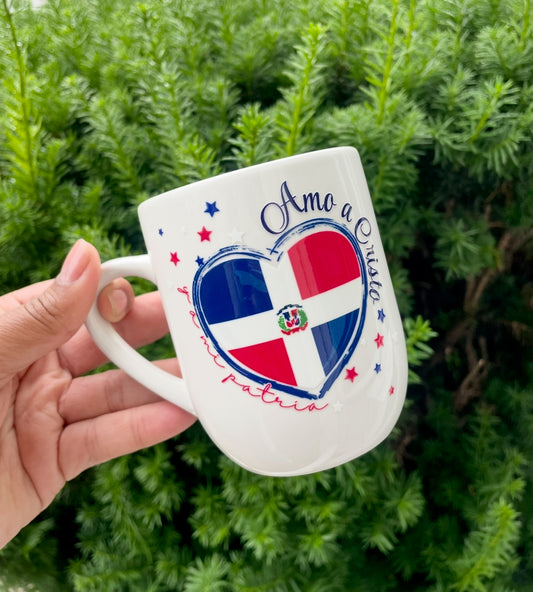 12 oz Amo a Cristo y a mi Patria DR Dominican Republic Taza / Mug (Copy)