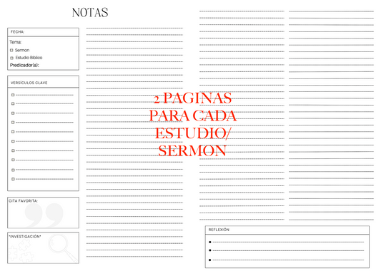 (Español) Notas de Estudios Biblicos y Sermones